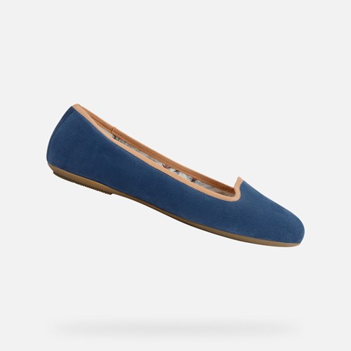 Ballerine Geox Palmaria Femme Bleu Couleur Chair | KFYPVQ931