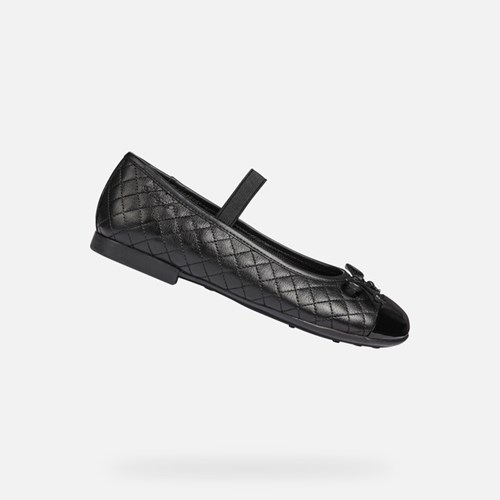 Ballerine Geox Plie Fille Noir | ERYIJV306
