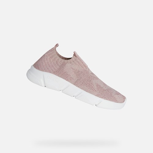 Baskets Geox Aril Fille Rose Clair | YCSGNO512