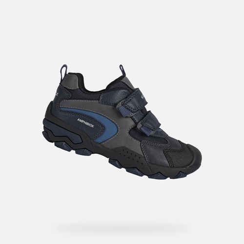 Baskets Geox Buller Abx Garcon Bleu Marine Bleu | YZHDJX691