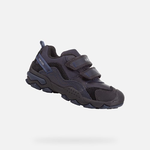 Baskets Geox Buller Garcon Bleu Marine Noir | QZGSWI692