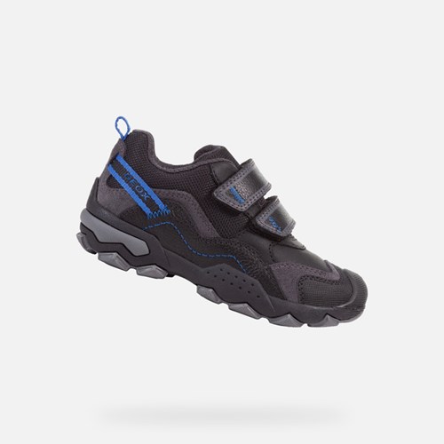 Baskets Geox Buller Garcon Noir Bleu Royal | MNRGPF617