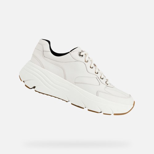 Baskets Geox Diamanta Femme Blanche | PGXYBV478
