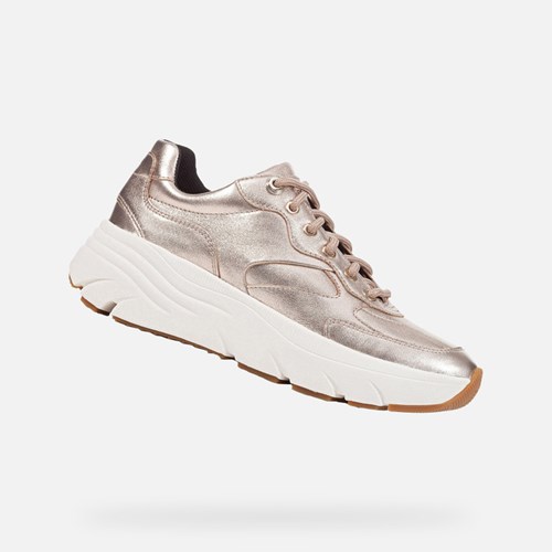 Baskets Geox Diamanta Femme Champagne | RDPHXB084