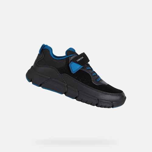 Baskets Geox Flexyper Garcon Noir | IGZFUD532