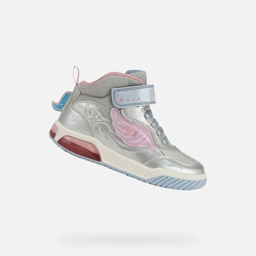 Baskets Geox Inek Fille Argent | ZQMYPB106