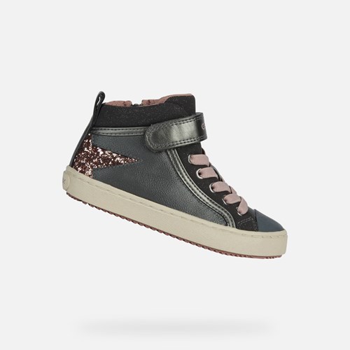 Baskets Geox Kalispera Fille Grise Rose | CLTMRU340