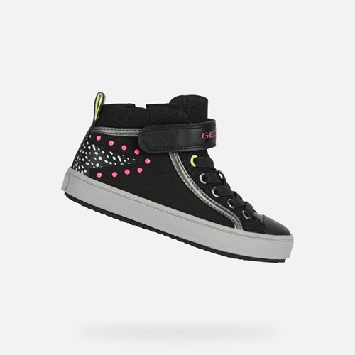 Baskets Geox Kalispera Fille Noir | DEMJZF158
