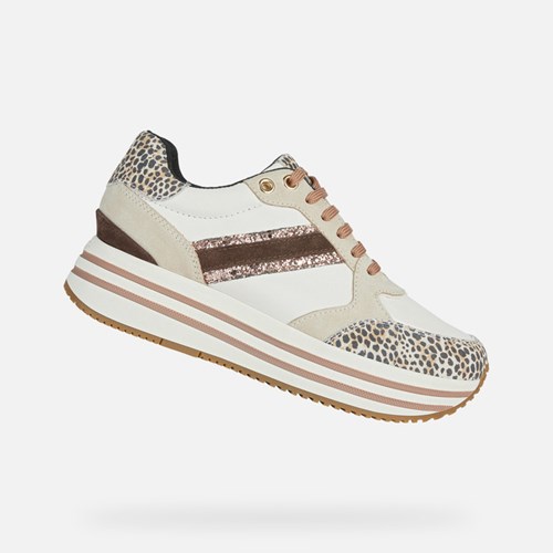Baskets Geox Kency Femme Blanche | UATHPL481