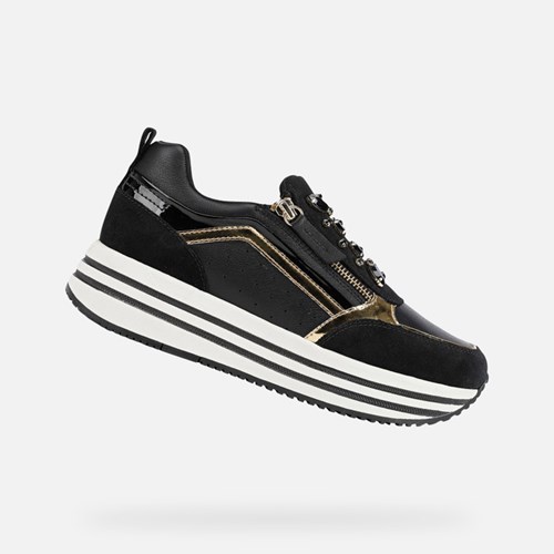 Baskets Geox Kency Femme Noir | VWQAUO208