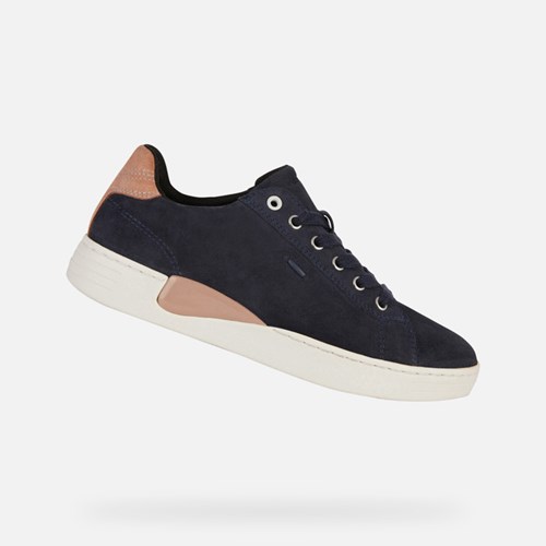 Baskets Geox Lauressa Femme Noir Rose Foncé | EIGXTB328