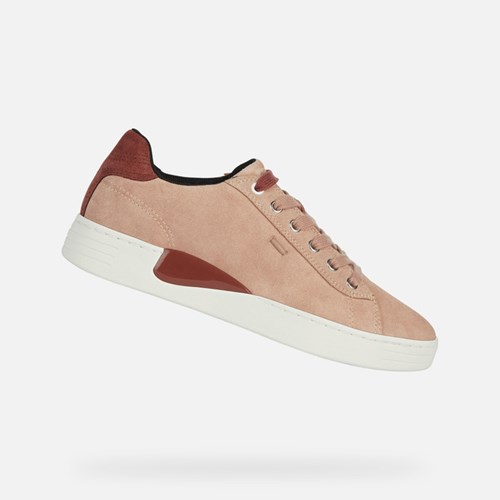 Baskets Geox Lauressa Femme Rose Foncé | COTWEV725