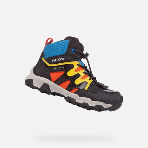 Baskets Geox Magnetar Abx Garcon Noir | SJFHVB136
