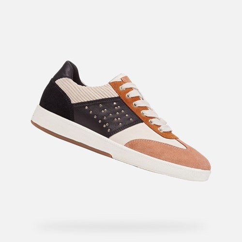 Baskets Geox Meleda Femme Blanche Noir | GJNDFE812