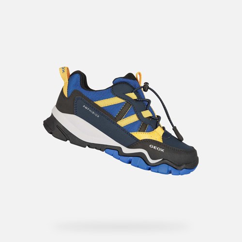Baskets Geox Montrack Abx Garcon Bleu Royal Jaune | IAOXWC407