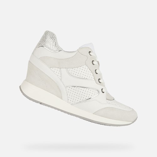 Baskets Geox Nydame Femme Blanche Blanche | JKFNTX192
