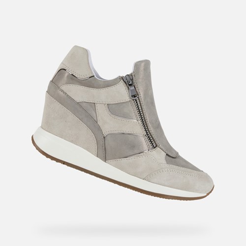 Baskets Geox Nydame Femme Taupe / Ice | MOFGZU318