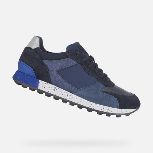 Baskets Geox Ponente Homme Bleu Marine Noir | YIUKRT593