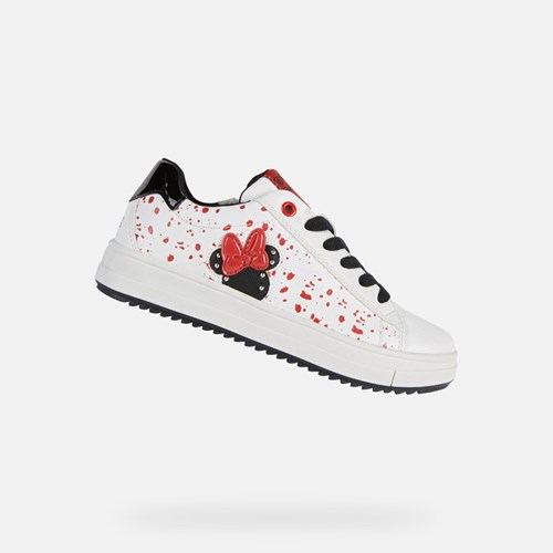 Baskets Geox Rebecca Fille Blanche Noir | EMBIZW158