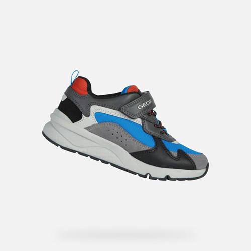 Baskets Geox Rooner Garcon Grise | FPHJIA947