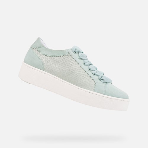 Baskets Geox Skyely Femme Vert Clair | TQNCRX078