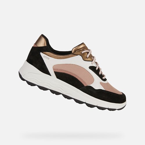 Baskets Geox Spherica 4x4 Abx Femme Noir Rose Foncé | DQZPWV501