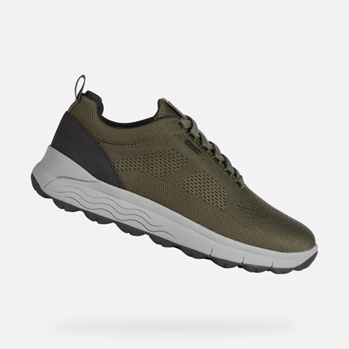 Baskets Geox Spherica 4x4 Abx Homme Vert Olive Foncé | UGIDPX816