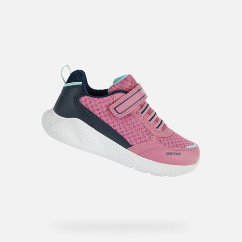 Baskets Geox Sprintye Fille Fushia Bleu Marine | WUQFDM372