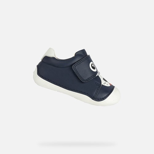 Baskets Geox Tutim Bebe Bleu Marine Blanche | ZLCPMN207