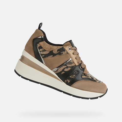 Baskets Geox Zosma Femme Sable | VLQSJO027