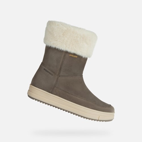 Bottes Geox Rebecca Fille Grise | XCBJVQ104
