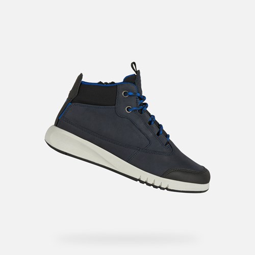 Bottes Imperméables Geox Aeranter Abx Garcon Bleu Marine Bleu Royal | YXNEHK953