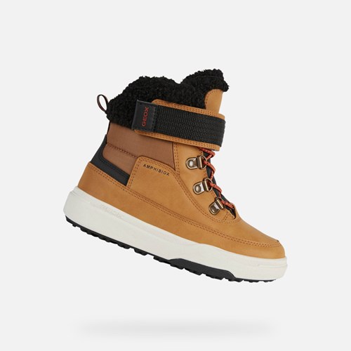 Bottes Imperméables Geox Bunshee Pg Abx Garcon Jaune Foncé Noir | OIBHLR567