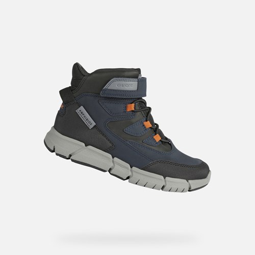 Bottes Imperméables Geox Flexyper Abx Garcon Bleu Marine Grise | CWXHIA086