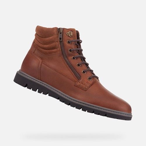 Bottines Geox Ghiacciaio Homme Cognac | UEZLST083