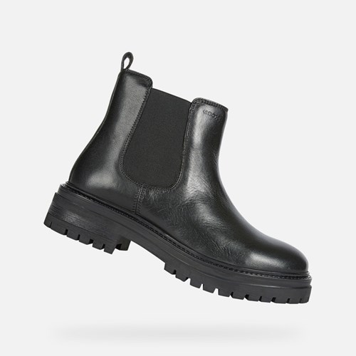 Bottines Geox Iridea Femme Noir | HCMKEQ401
