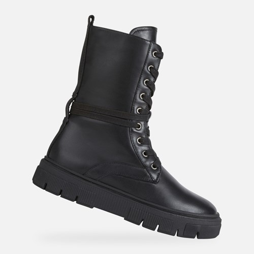 Bottines Geox Isotte Femme Noir | LNDZKX593