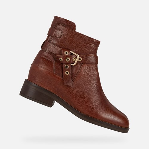 Bottines Geox Larysse Femme Marron | LUTRVK641