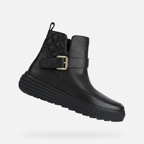 Bottines Geox Phaolae Femme Noir | OIYPEX064