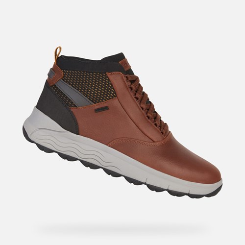 Bottines Geox Spherica 4x4 Abx Homme Marron | FKDSWL281