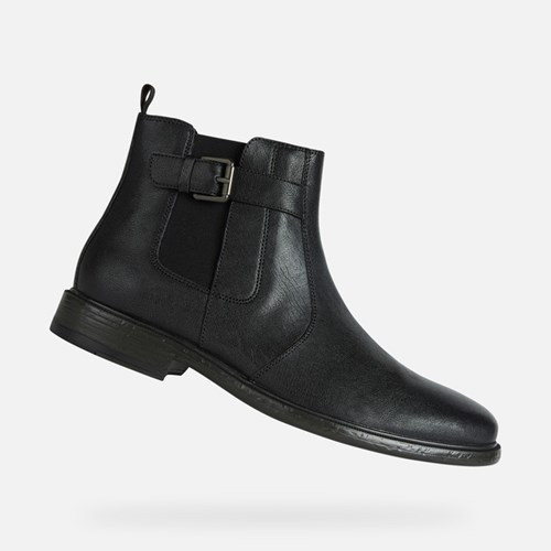Bottines Geox Terence Homme Noir | QHRMSC590