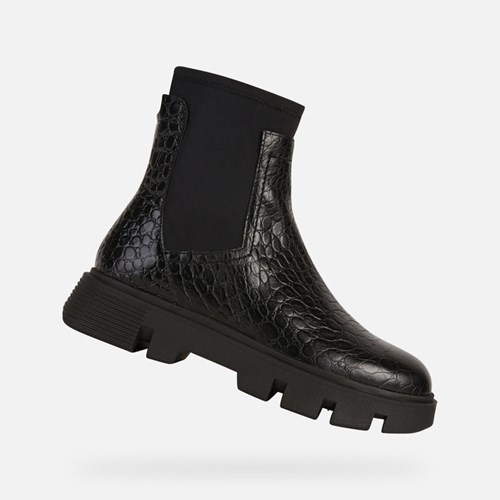 Bottines Geox Vilde Femme Noir | PVFYIG719
