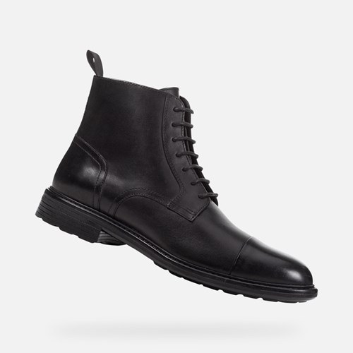 Bottines Geox Walk Pleasure Homme Noir | VWEHTX409