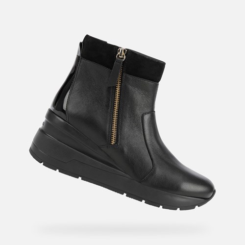 Bottines Geox Zosma Femme Noir | EIPONR987