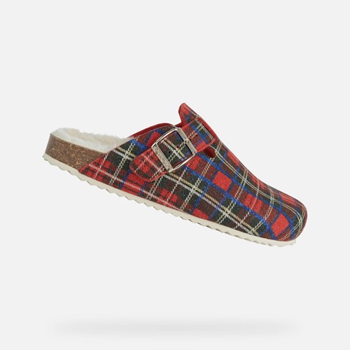 Chaussons Geox Brionia Femme Rouge Foncé Rouge | YDOHXF350