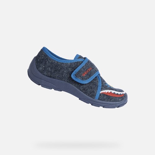 Chaussons Geox Nymel Fille Bleu Marine Bleu | XGROJD596