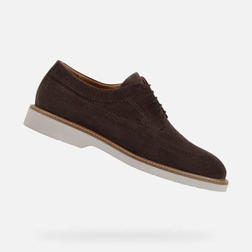 Chaussures Casual Geox Gubbio Homme Marron Foncé | DKVNLU213