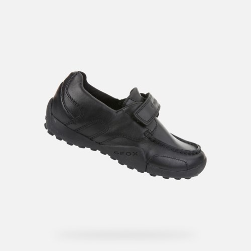 Chaussures Uniformes Geox D'hiver Snake Garcon Noir | OLXVBU614