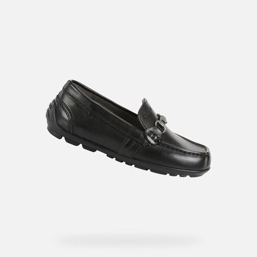 Chaussures Uniformes Geox New Fast Garcon Noir | XZGPVT196