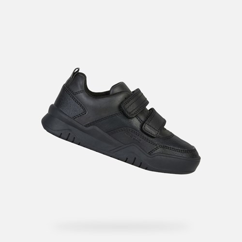 Chaussures Uniformes Geox Perth Garcon Noir | ZCNVAJ812